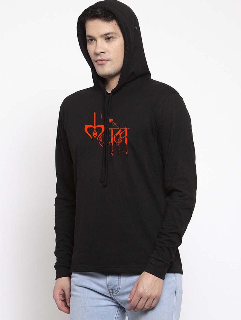 men hood neck chest printed t-shirt - 20968873 - Standard Image - 1