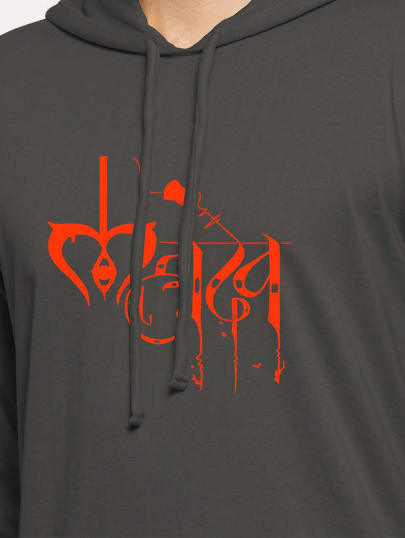 men hood neck chest printed t-shirt - 20968881 - Standard Image - 4