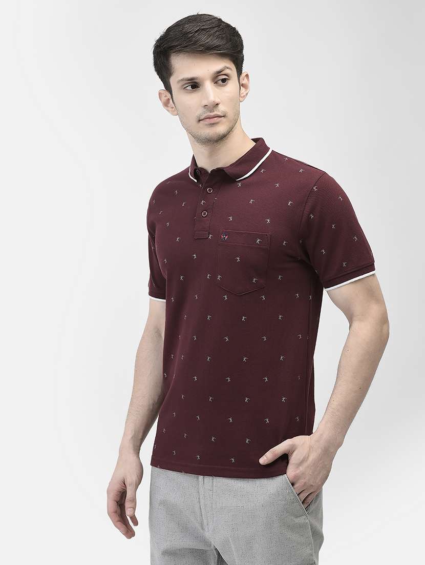 men polo neck printed t-shirt - 20969108 -  Standard Image - 1