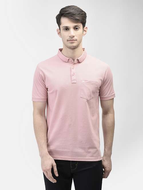 men polo neck solid t-shirt - 20969120 -  Standard Image - 0