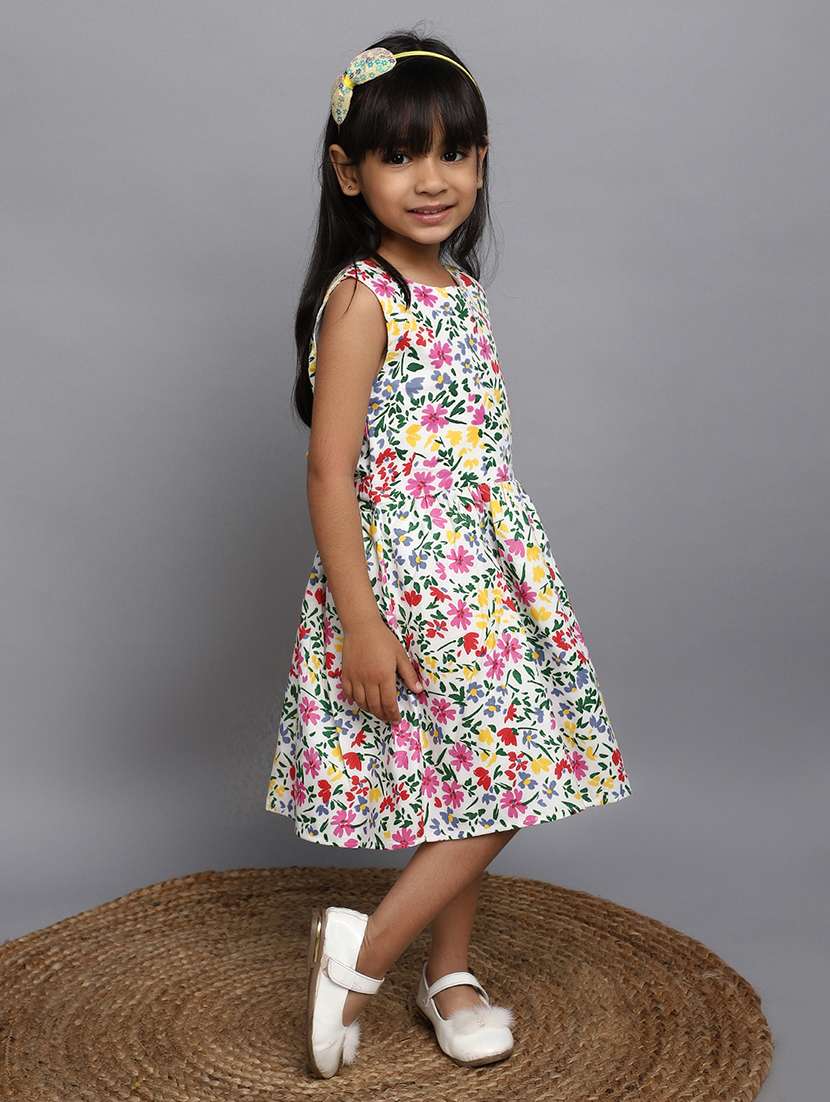girls floral printed cotton frock - 20969611 -  Standard Image - 1