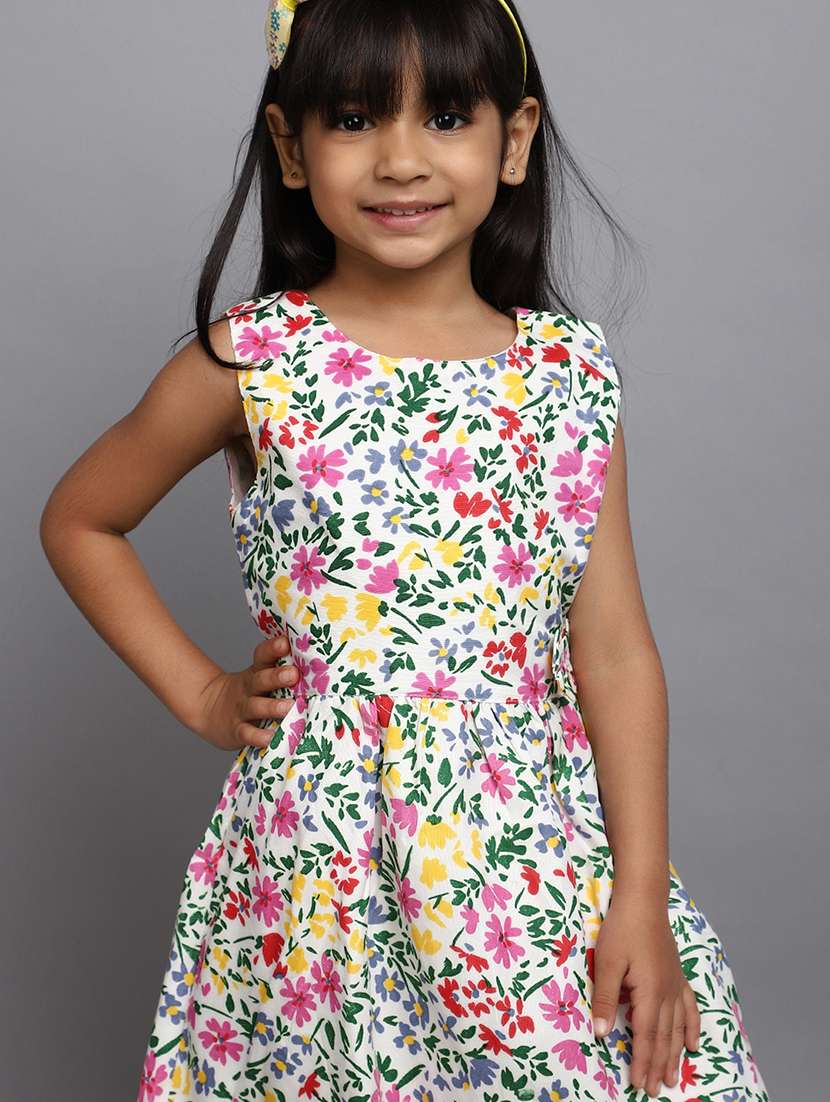 girls floral printed cotton frock - 20969611 -  Standard Image - 4