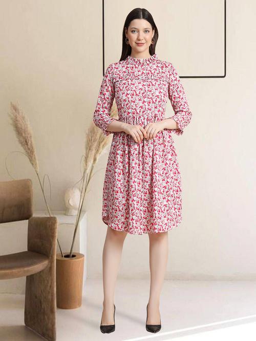 women floral printed fit & flare dress - 20969644 - Standard Image - 0