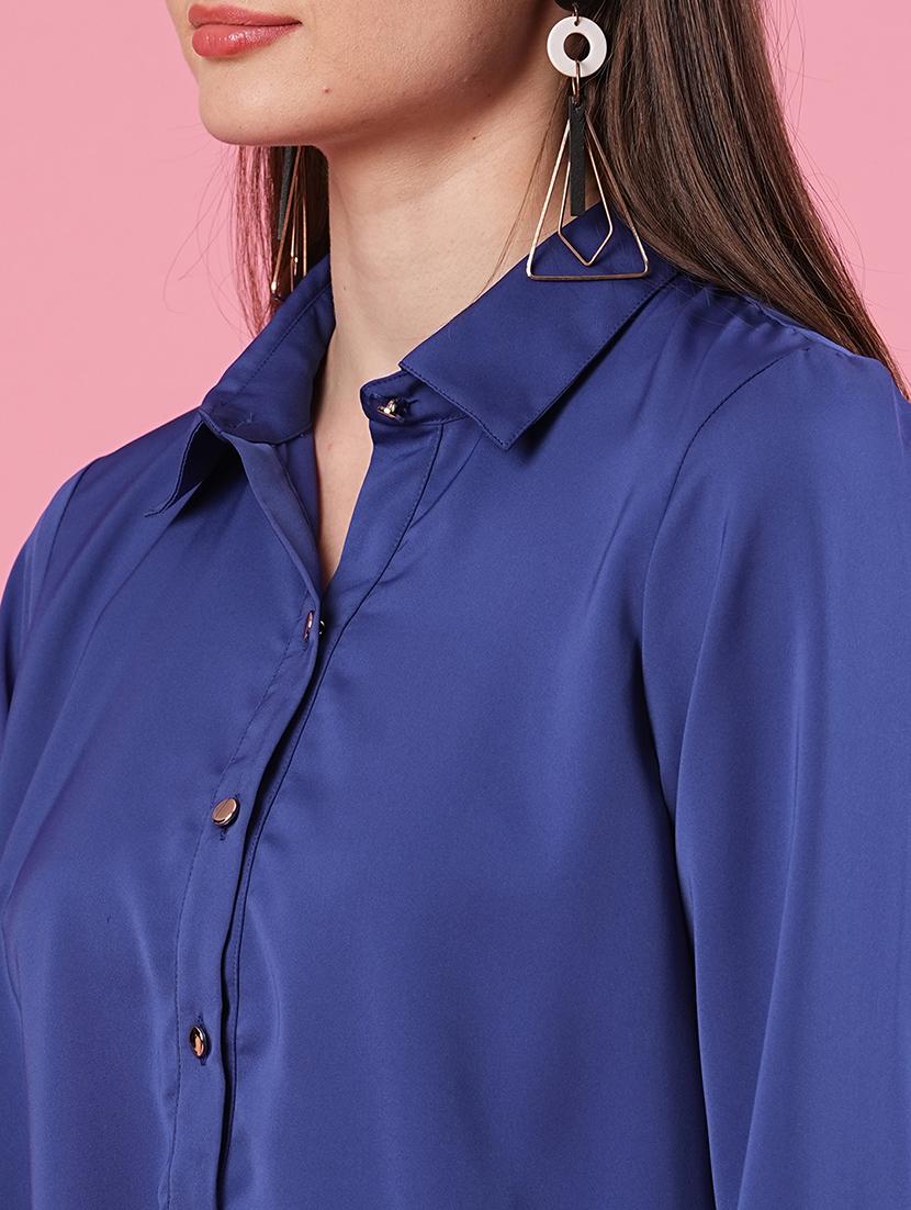 women solid draped detailed asymmetric dress - 20969798 - Standard Image - 4