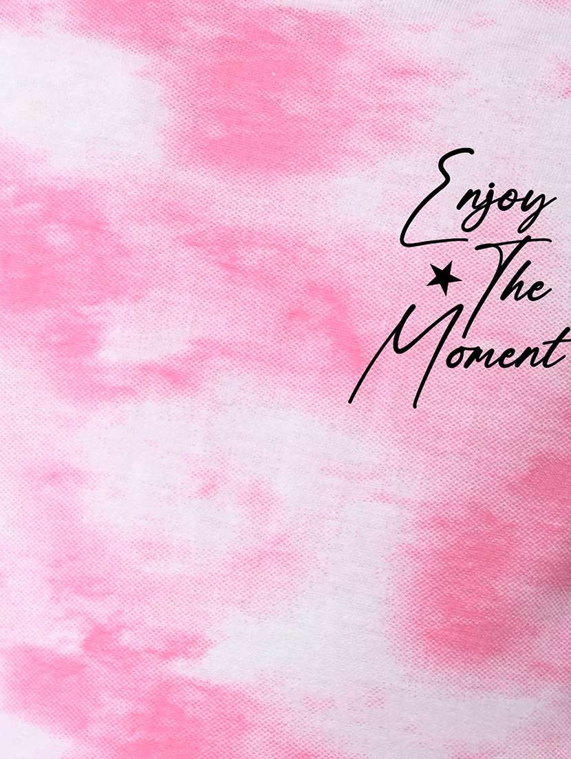 girls round neck tie & dye regular tee - 20969869 - Standard Image - 4