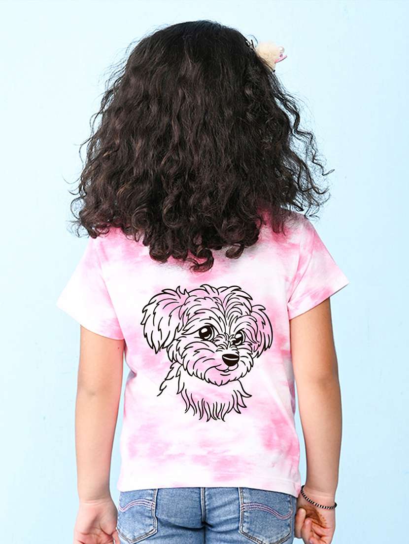 girls pink printed detailed tee - 20969885 -  Standard Image - 1