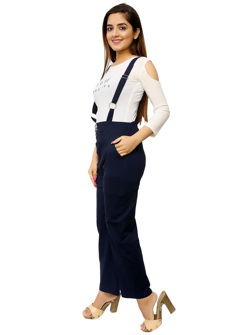 girls solid color dungaree twin set - 20969983 - Standard Image - 1