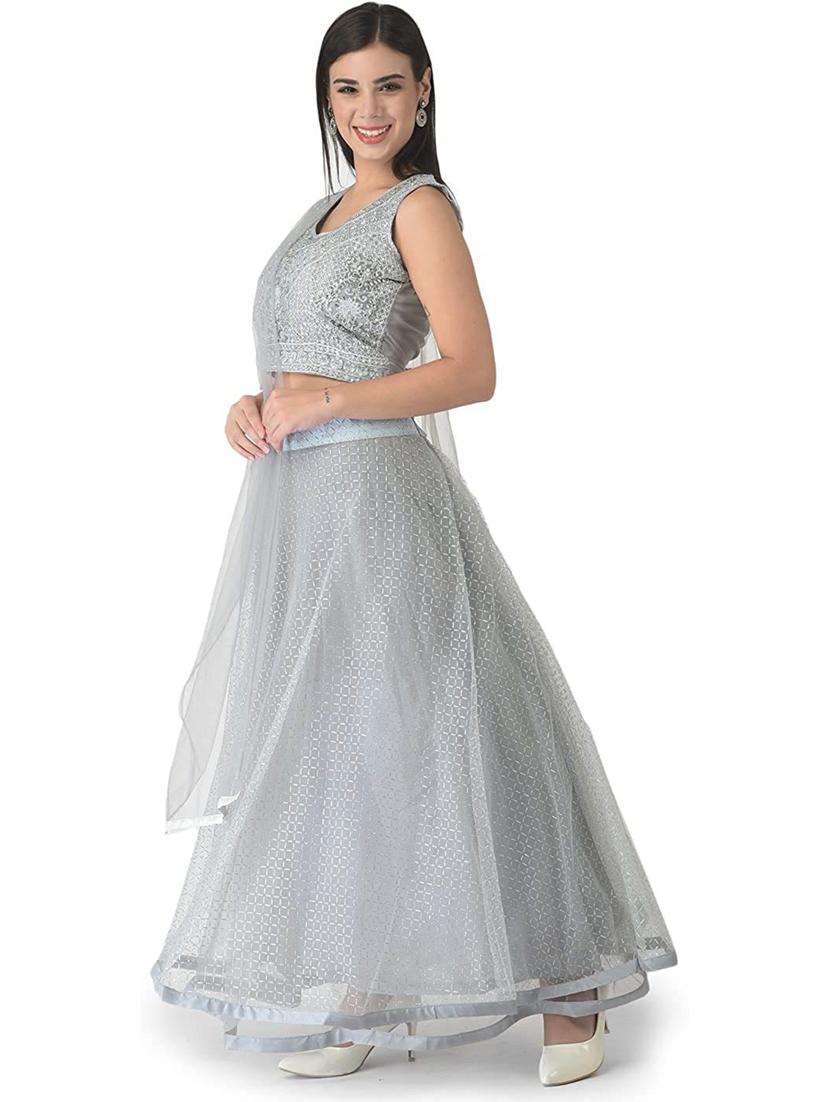 women flared stitched lehnga - 20970034 - Standard Image - 1