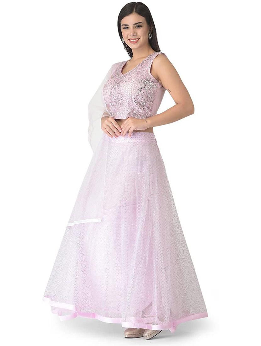 women flared stitched lehnga - 20970037 - Standard Image - 1