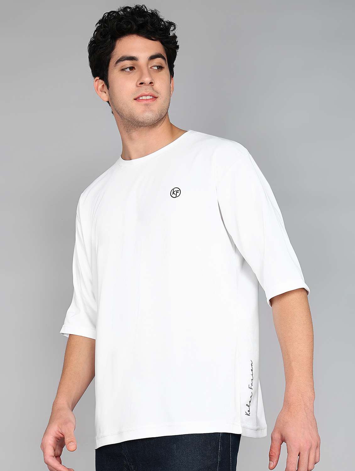 men crew neck logo print t-shirt - 20970436 -  Standard Image - 1