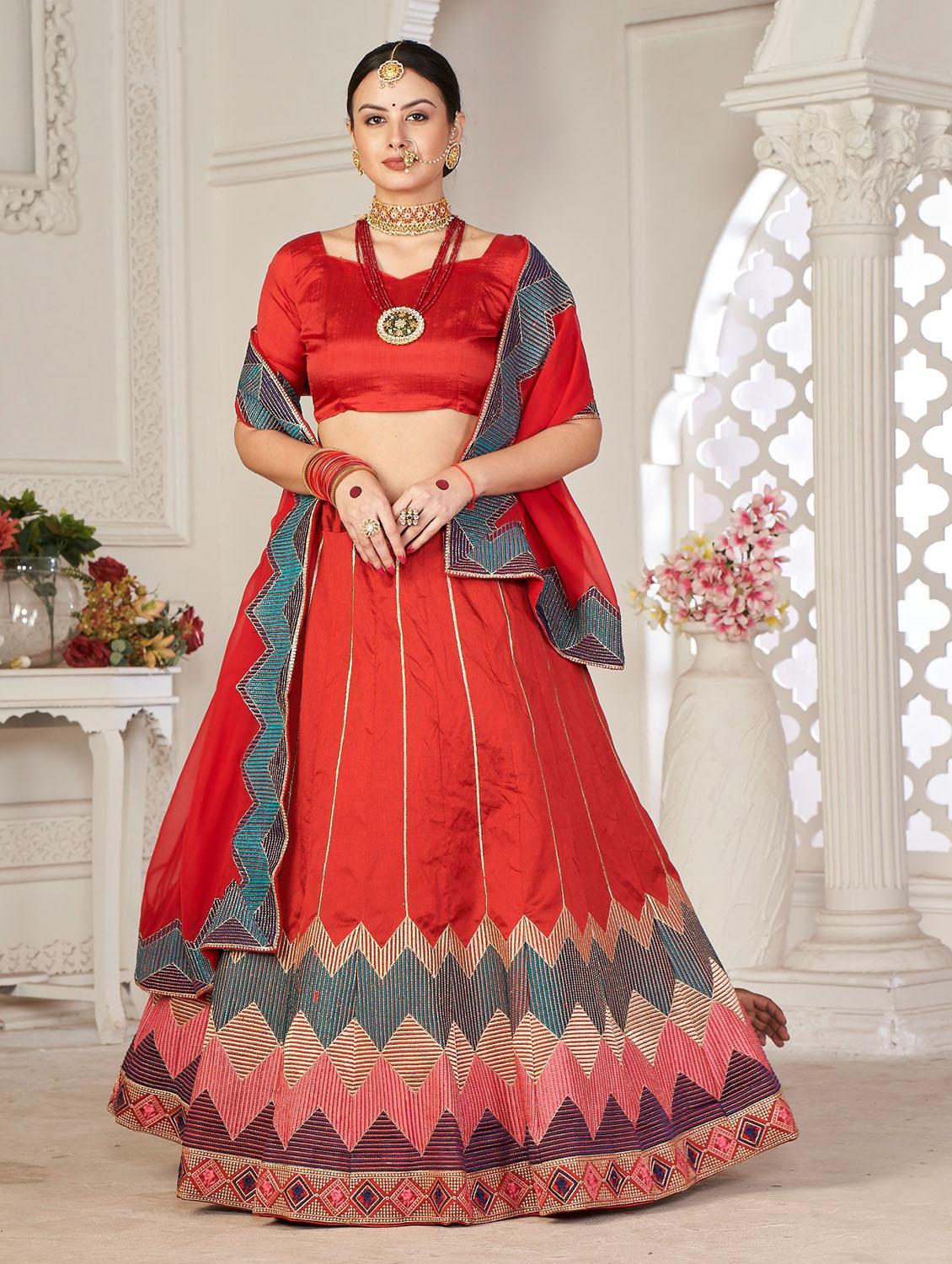 women flared semi-stitched lehnga - 20970453 - Zoom Image - 0