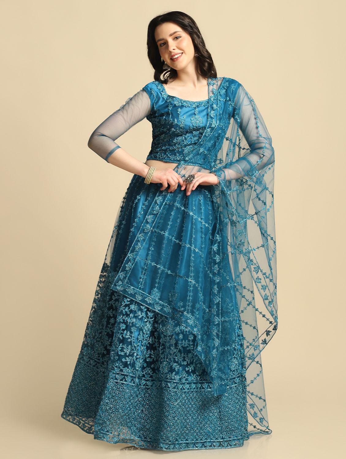 women flared semi-stitched lehnga - 20970457 -  Zoom Image - 0