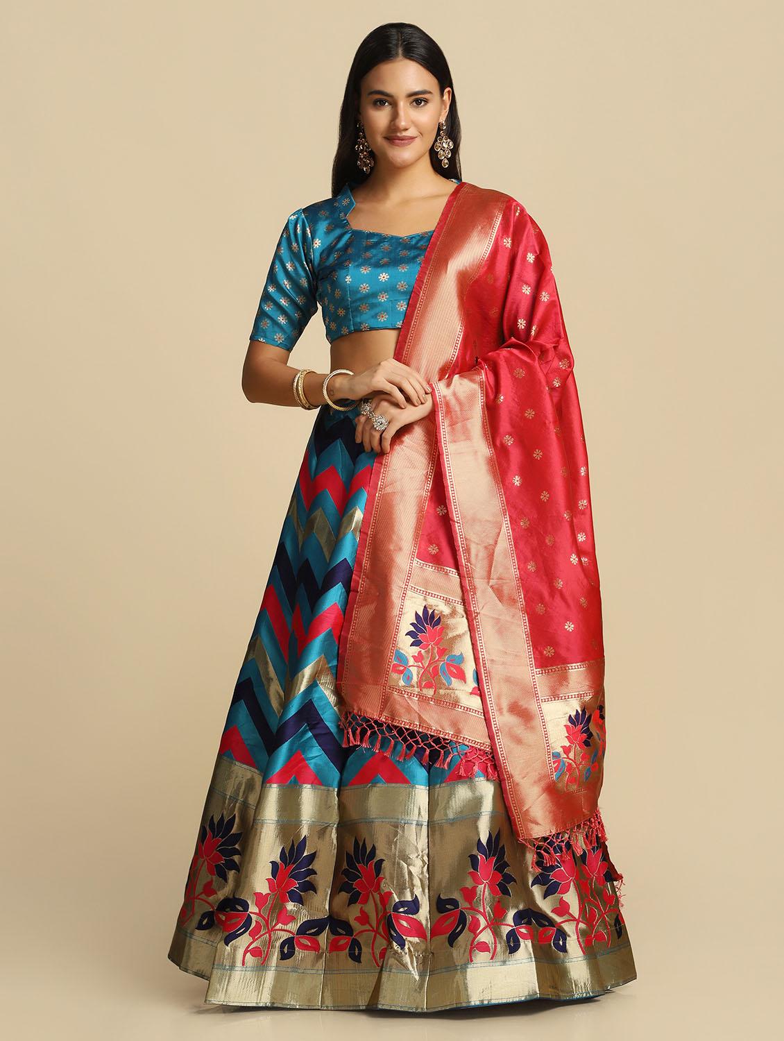 women flared semi-stitched lehnga - 20970463 - Zoom Image - 0