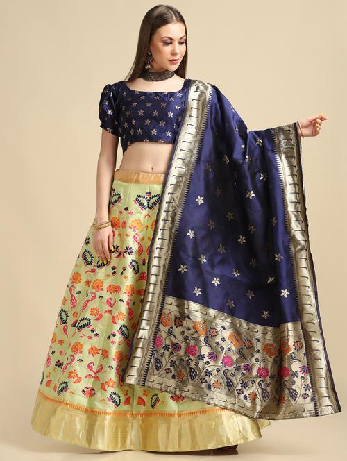 banarasi lehenga choli with dupatta set - 20970464 - Standard Image - 0