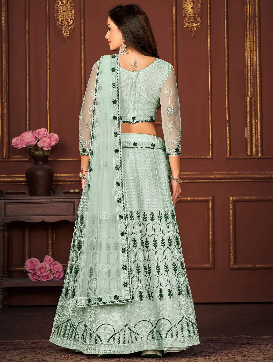women embroidered lehenga choli with dupatta - 20970489 -  Standard Image - 1