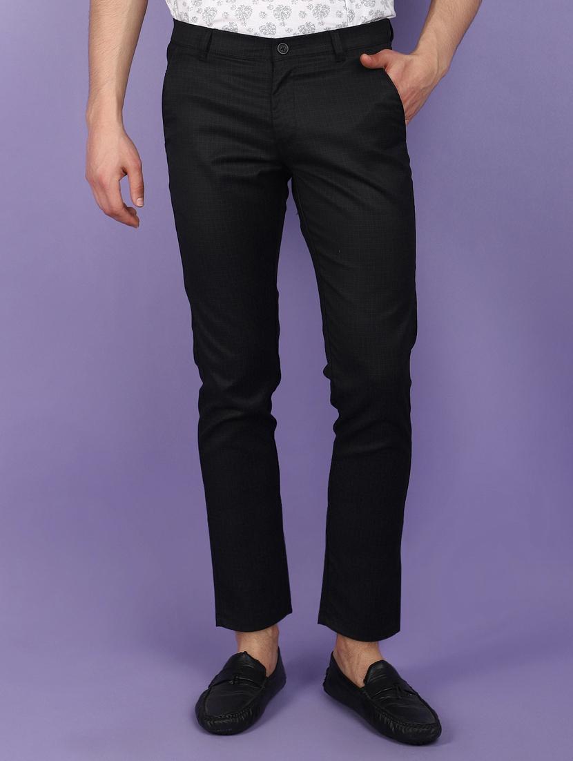 men checkered ankle length chinos - 20970511 - Zoom Image - 0