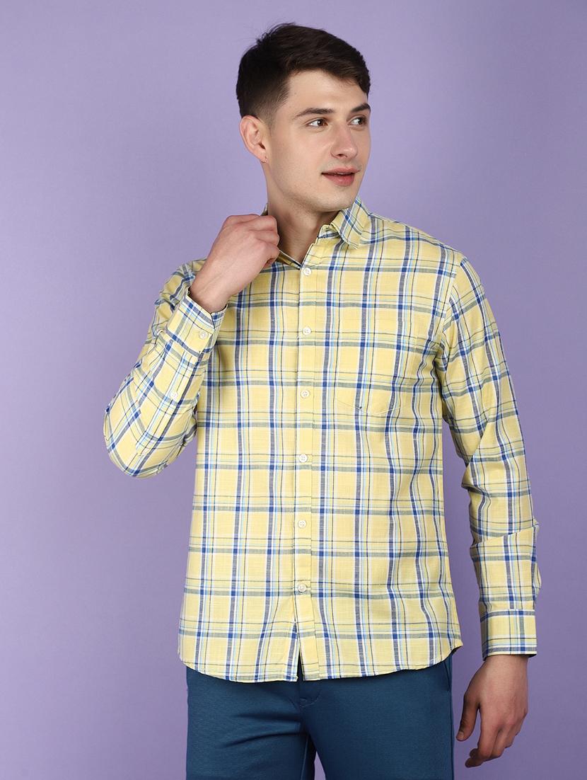 check printed casual shirt
