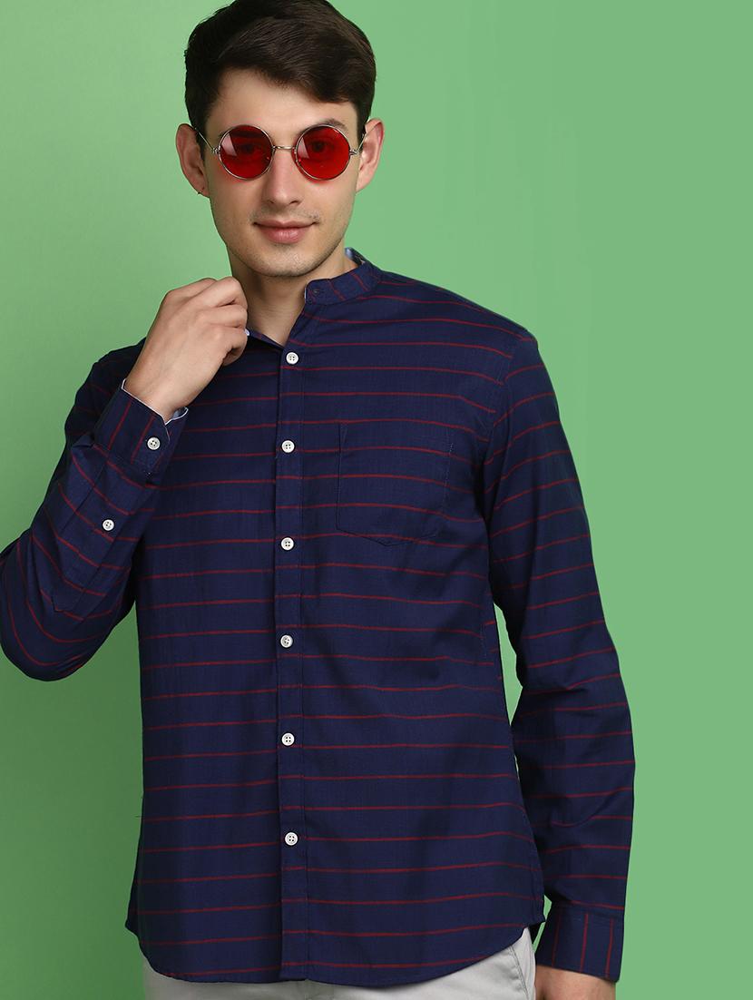 stripes printed casual shirt - 20970616 - Standard Image - 1