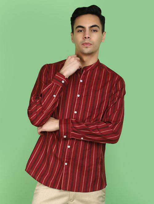 stripes printed casual shirt - 20970617 -  Standard Image - 0