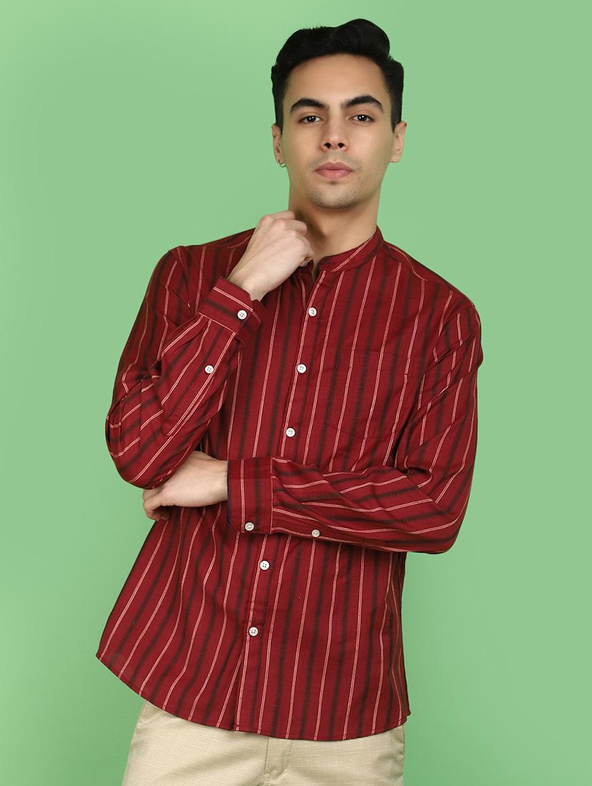 stripes printed casual shirt - 20970617 -  Zoom Image - 0