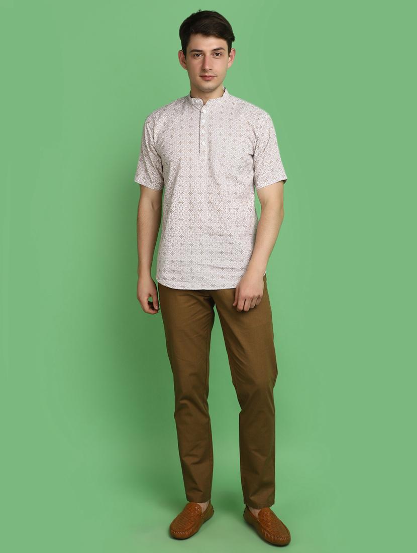 men solid ankle length chinos - 20970640 - Standard Image - 4