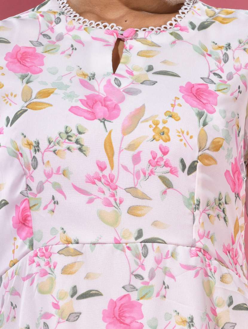 women floral kurta palazzo set with dupatta - 20970865 -  Standard Image - 4