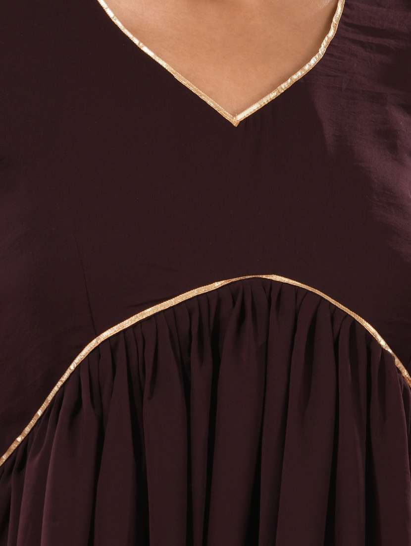 women solid v neck kurta pant set with dupatta - 20970867 -  Standard Image - 4