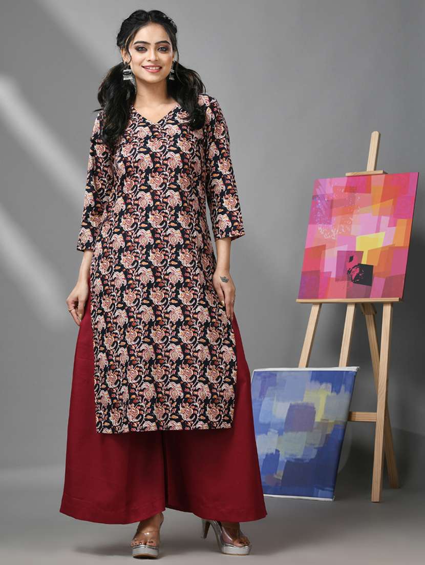 women floral printed kurta pant set