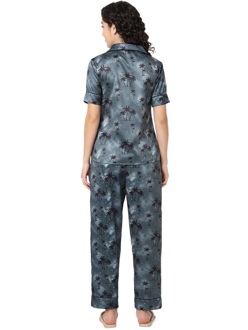 women printed pyjama nightwear set - 20971014 -  Standard Image - 4