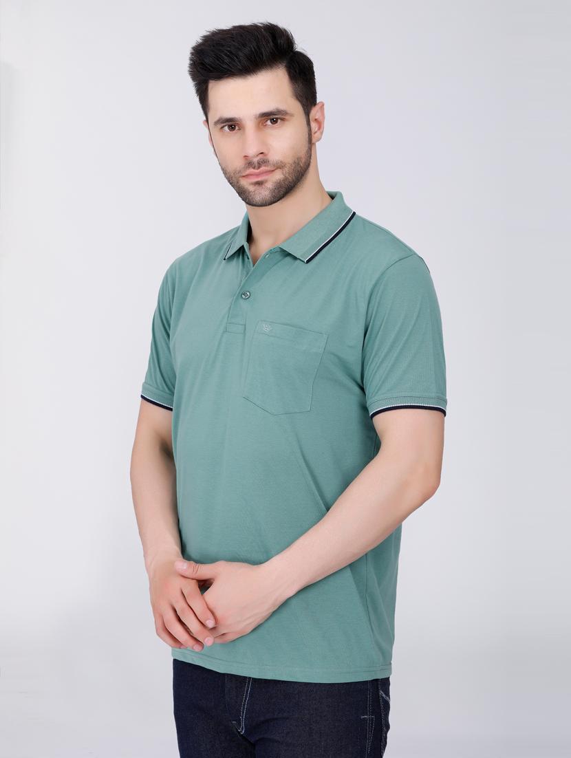 men solid polo t-shirt - 20971446 - Standard Image - 1