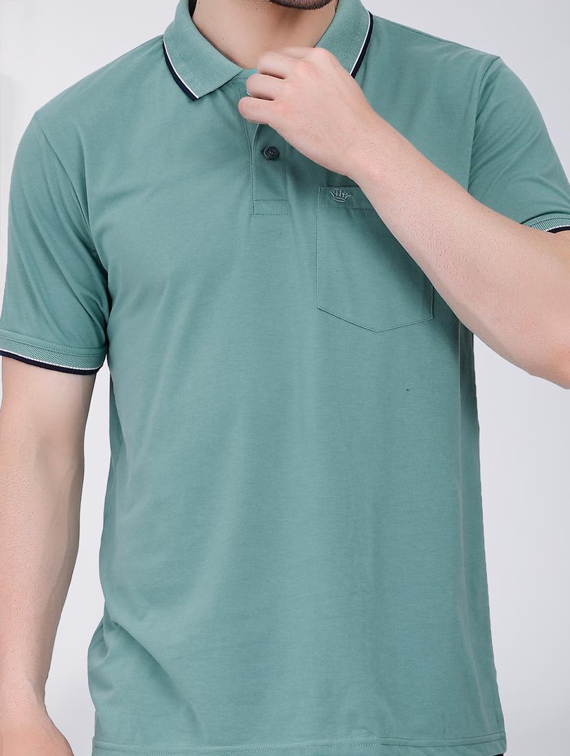 men solid polo t-shirt - 20971446 - Standard Image - 4