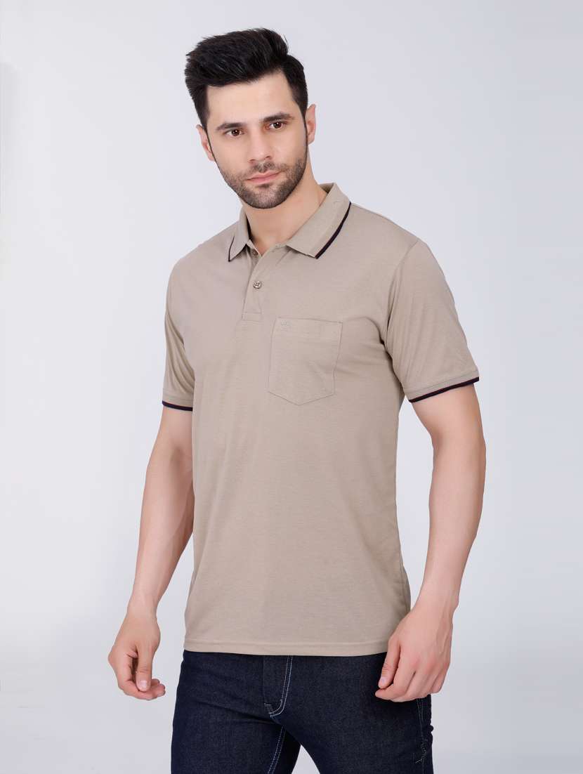 men solid polo t-shirt - 20971454 -  Standard Image - 1