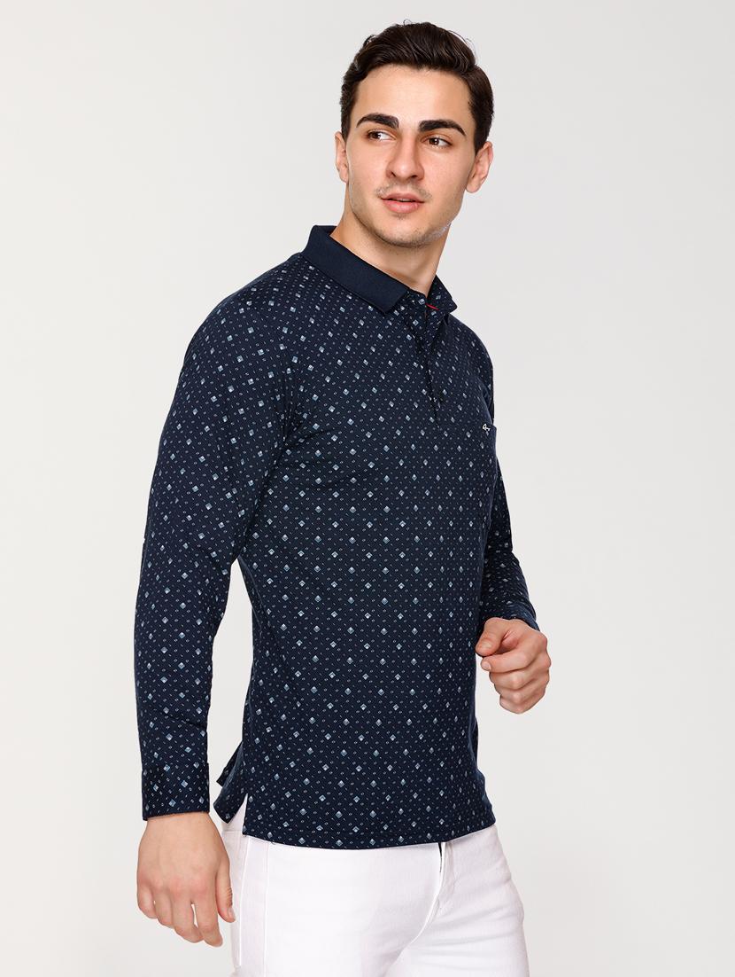 men polo neck printed t-shirt - 20971471 -  Standard Image - 1