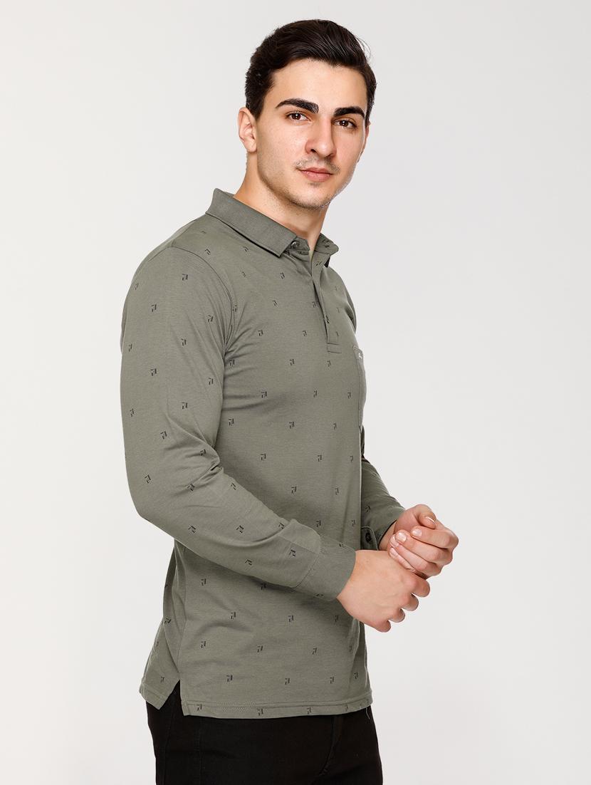 men polo neck printed t-shirt - 20971473 - Standard Image - 1