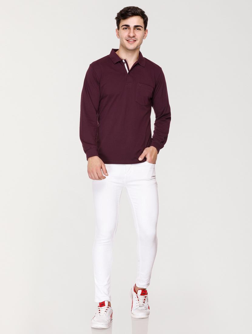 men solid polo t-shirt - 20971492 - Standard Image - 4