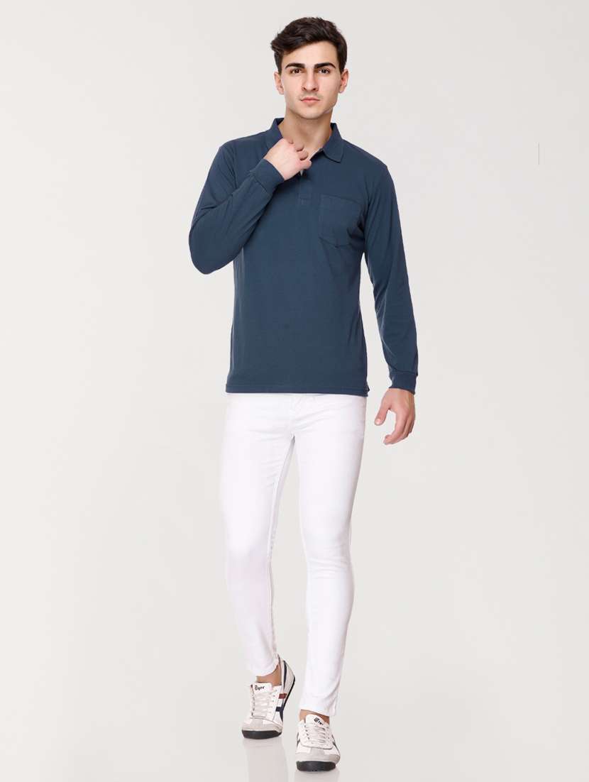 men solid polo t-shirt - 20971497 -  Standard Image - 4