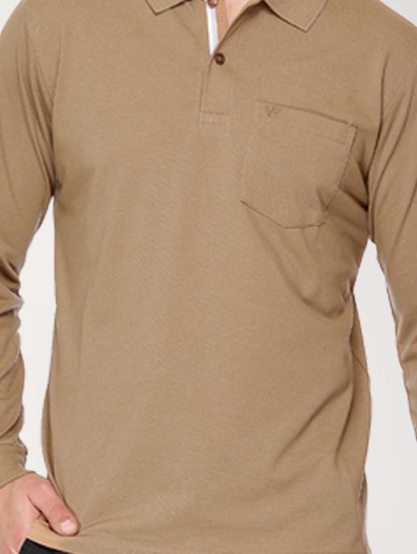 men solid polo t-shirt - 20971498 - Standard Image - 4