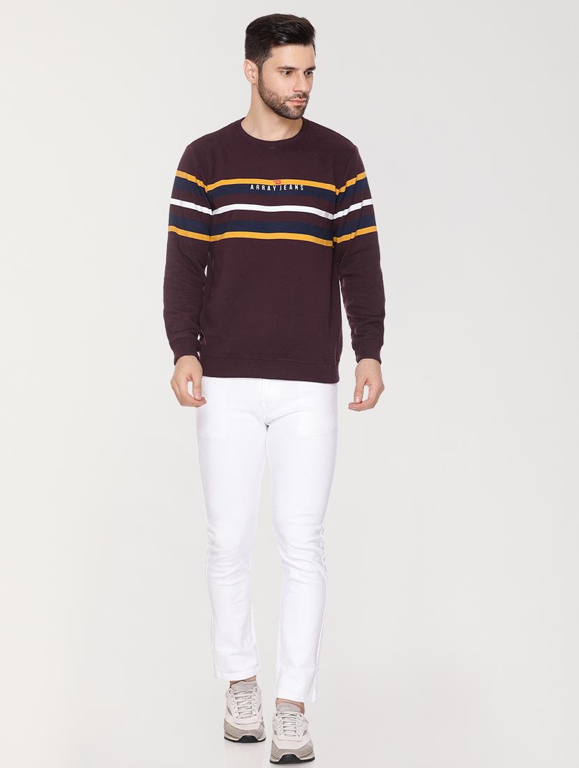 men long sleeved striped sweatshirt - 20971544 - Standard Image - 4
