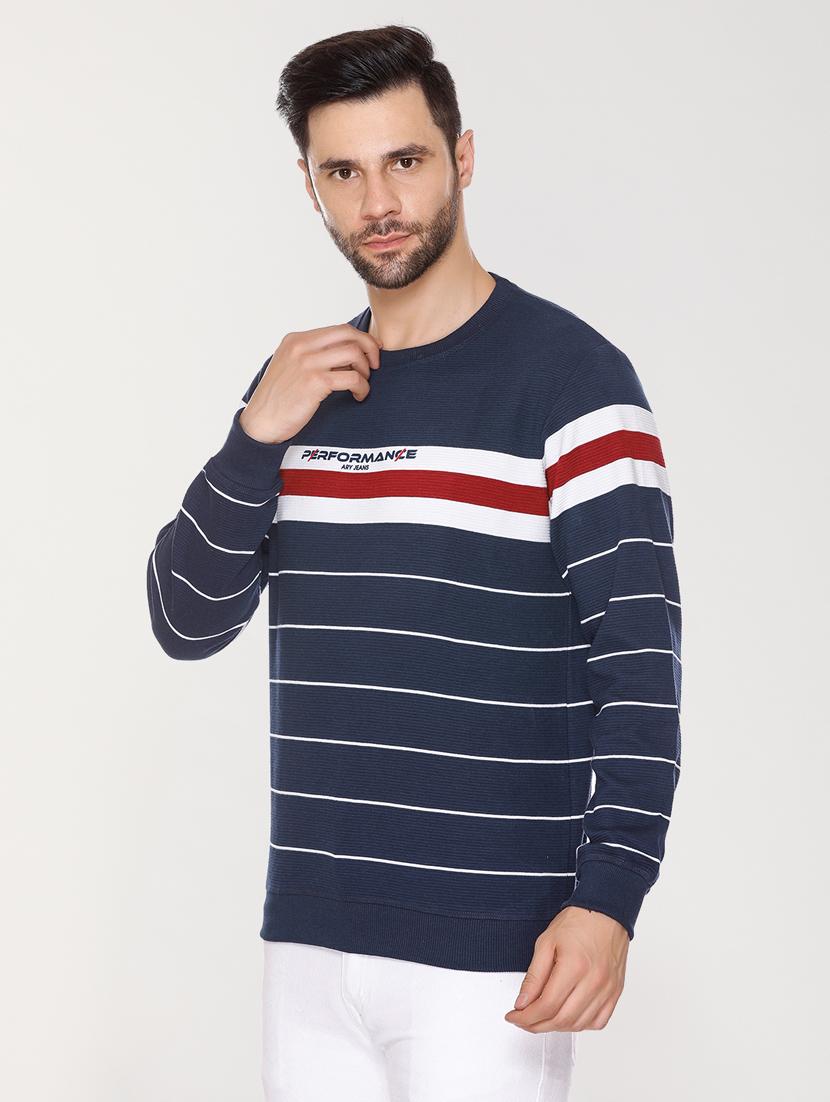 men striped long sleeve sweatshirt - 20971546 - Standard Image - 1