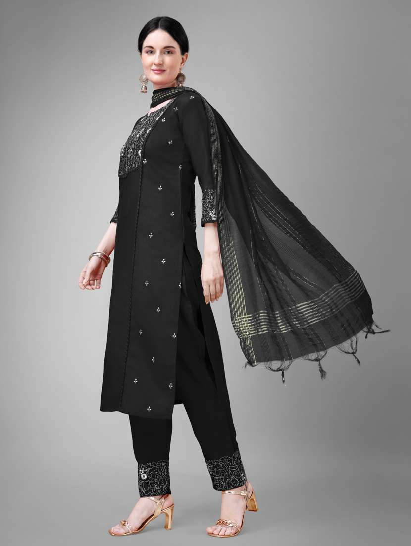 women three quarter sleeve kurta pant set - 20971694 - Standard Image - 1