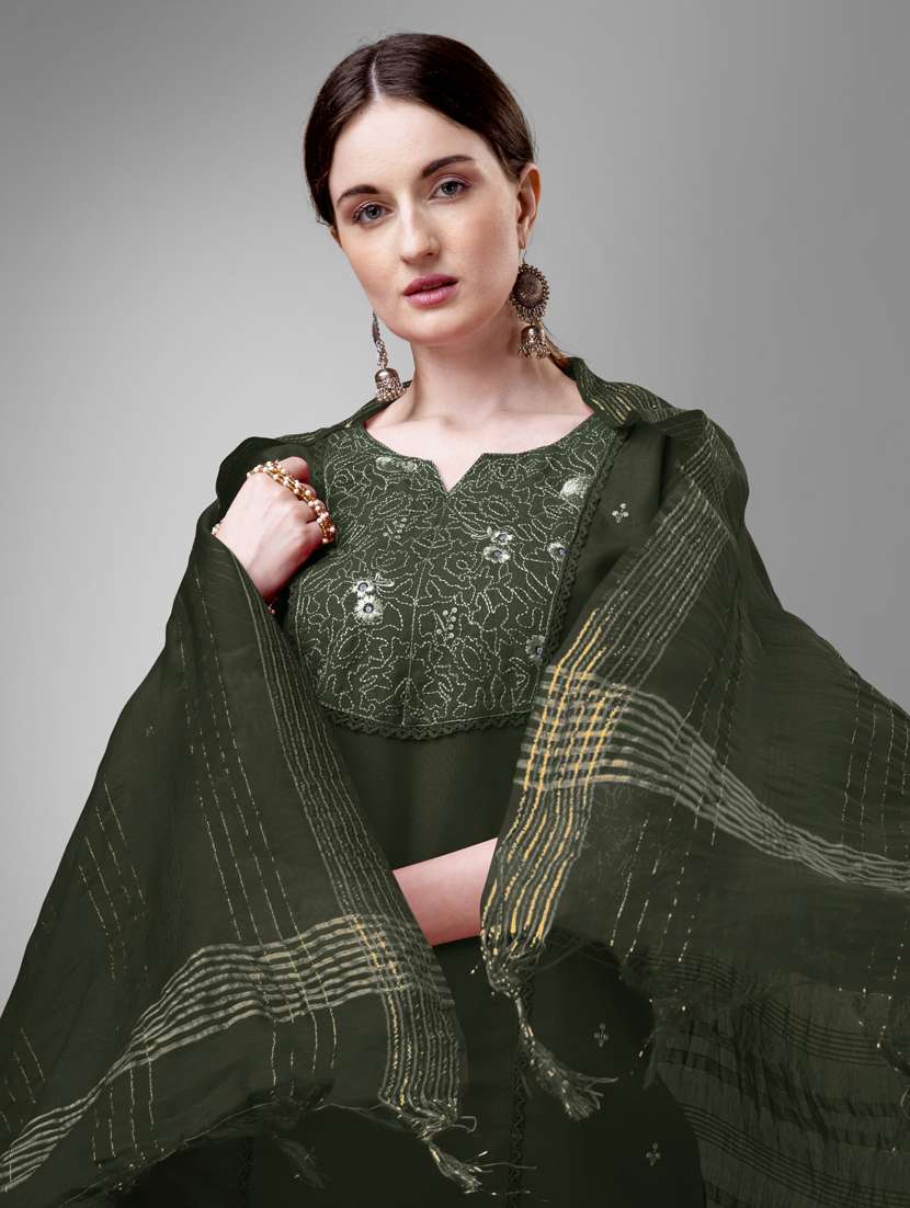 women three quarter sleeve kurta pant set - 20971695 - Standard Image - 4