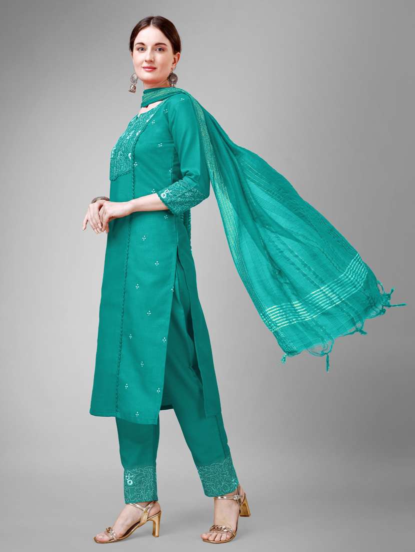 women embroidered kurta pant suit set - 20971700 - Standard Image - 1