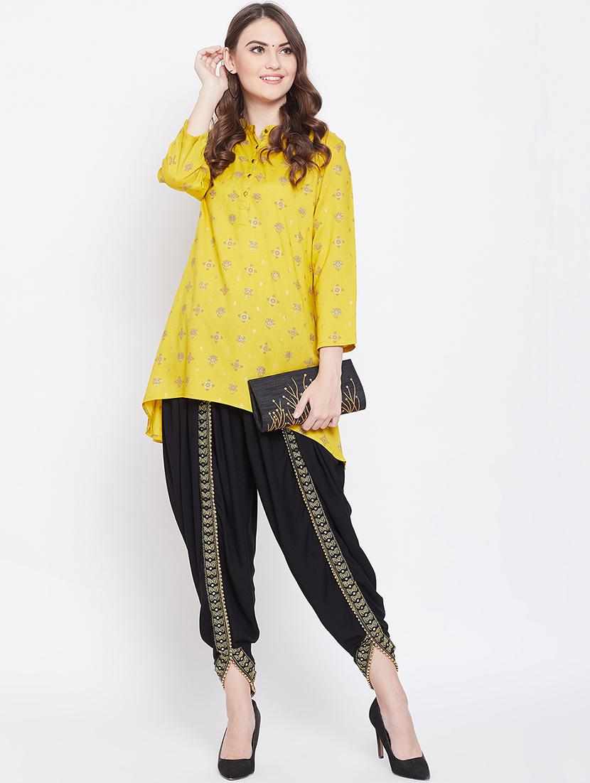 black rayon dhoti salwar salwars - 20971776 - Standard Image - 4