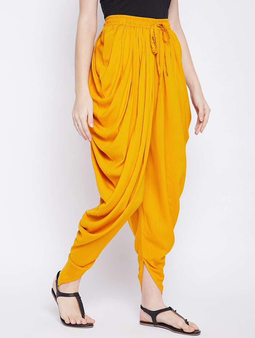 women solid color dhoti salwar - 20971785 -  Standard Image - 1