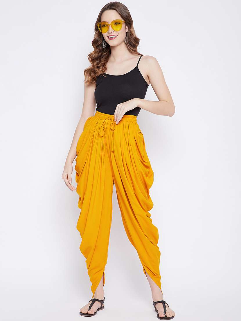 women solid color dhoti salwar - 20971785 - Standard Image - 4