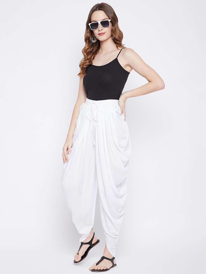 women solid color dhoti salwar - 20971786 - Standard Image - 4