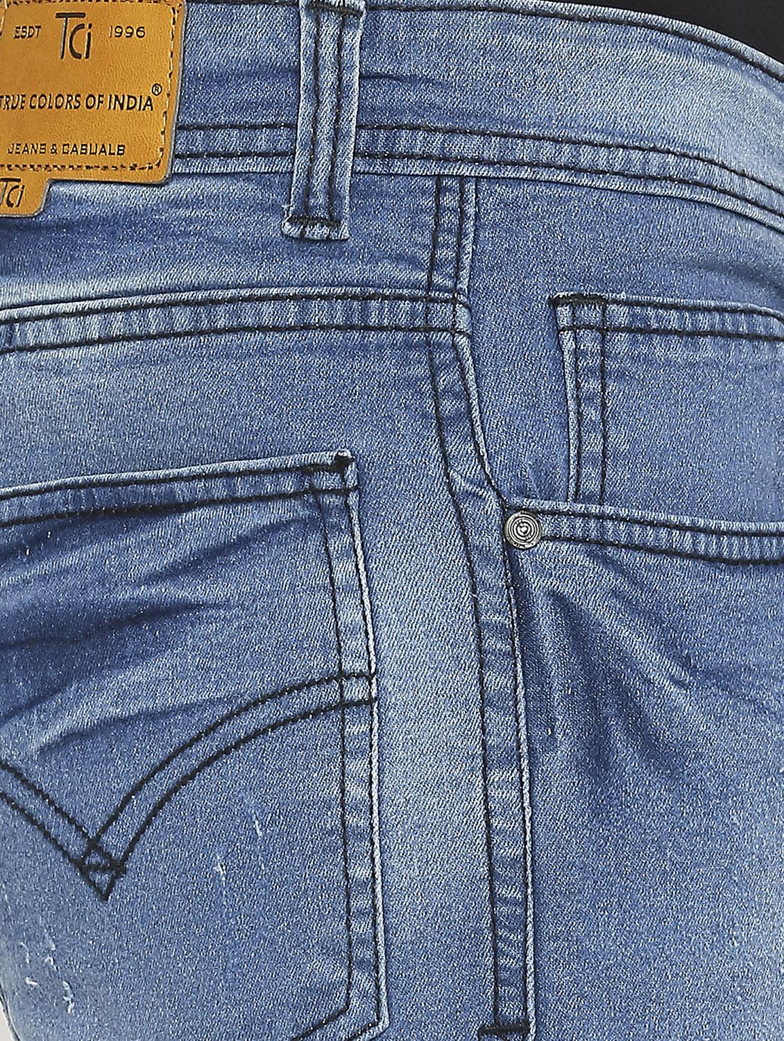 light blue denim short - 20971986 - Standard Image - 4