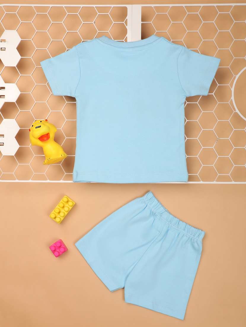 boys round neck printed shorts set - 20972480 -  Standard Image - 1
