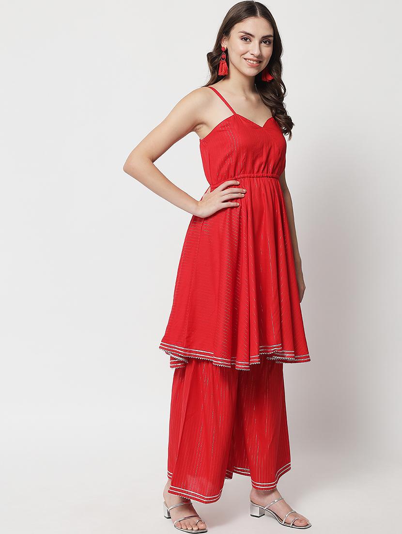 women printed kurta palazzo suit set - 20972519 -  Standard Image - 1