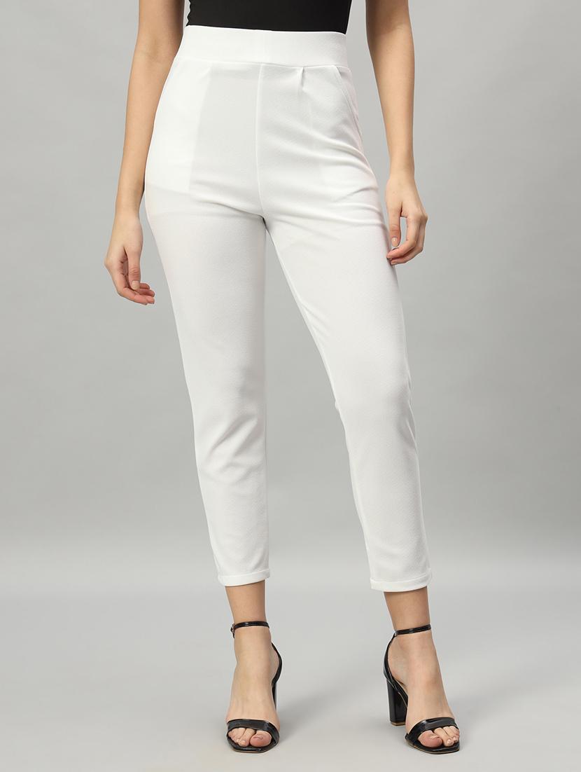 women mid-rise solid trouser - 20972546 - Zoom Image - 0